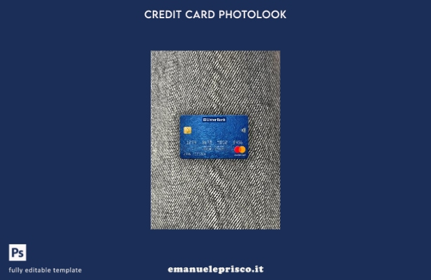 modello frontale photolook mastercard della Repubblica d'Irlanda in stile verifi